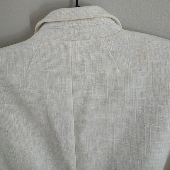 J. Crew Cream Regent Blazer Linen Cotton Blend Size 4 - Picture 8 of 12